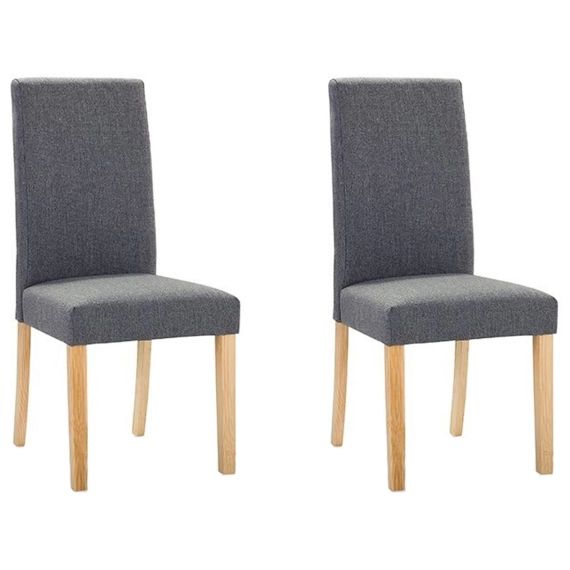 Lot De Chaises En Tissu Gris Beliani Mr Scandinave