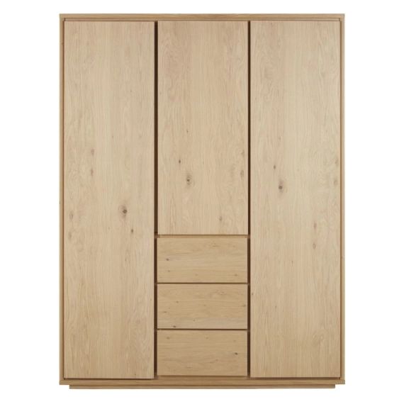 Dressing 3 Portes Battantes 3 Tiroirs Beige Maisons Du Monde Mr