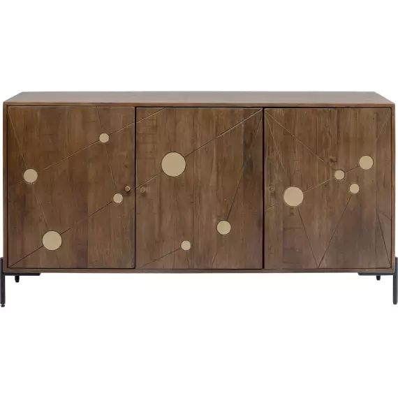 Buffet 3 portes en manguier massif sculpté Kare Design Mr Scandinave