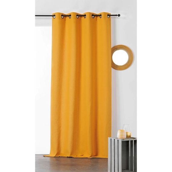 Rideau En Nid D Abeille Coton Jaune X Linder Mr Scandinave