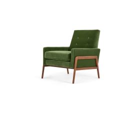 Cecil, fauteuil, velours vert gazon