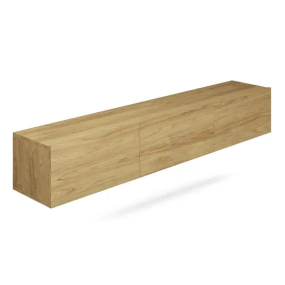 Meuble tv mural 3 portes 180 cm naturel