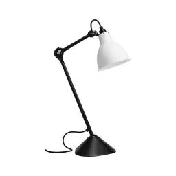 Lampe Gras N°205-Lampe de bureau corps noir acier H46cm