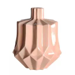 Vase en céramique rose pâle 19x19x23cm