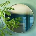 image de miroirs scandinave Miroir rond en laiton argenté 80 cm – Murat