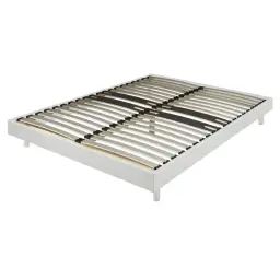 Sommier en bois avec lattes morphologiques et pieds inclus 140×190