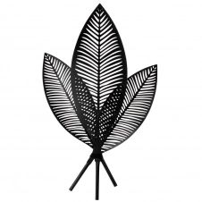 Déco murale feuilles de palmier en métal noir 44×75