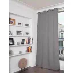 Rideau occultant gris stratus 140 x 180