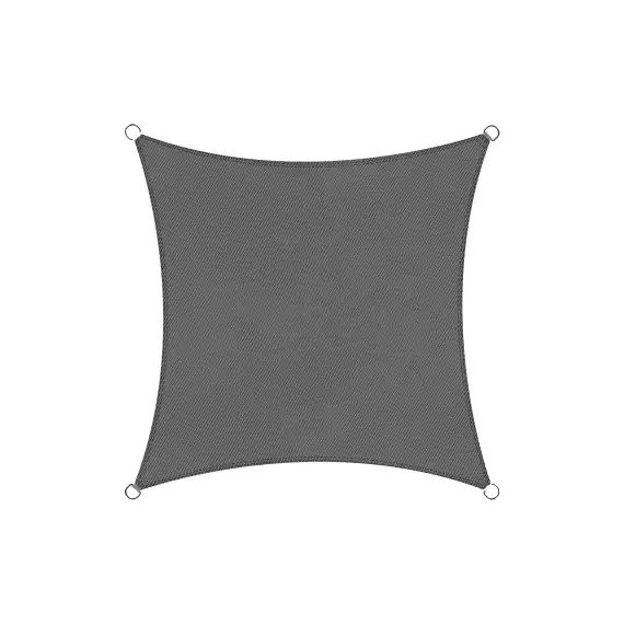 Toile d’ombrage carré 5×5 m en polyéthylène gris