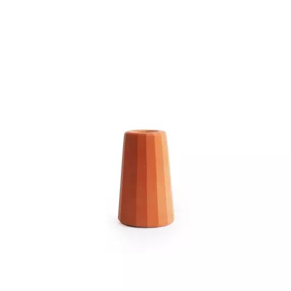 Vase soliflore béton terracotta (petite taille) H9cm