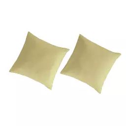 2 taies d’oreiller lin/coton organic 65×65 cm jaune