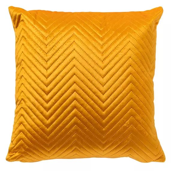 Housse de coussin jaune en velours-40×40 cm avec motif