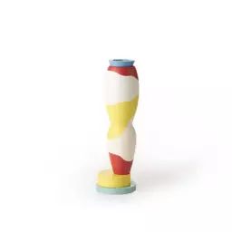 Vase Projet Memphis en Céramique – Couleur Jaune – 37.8 x 37.8 x 49 cm – Designer George Sowden