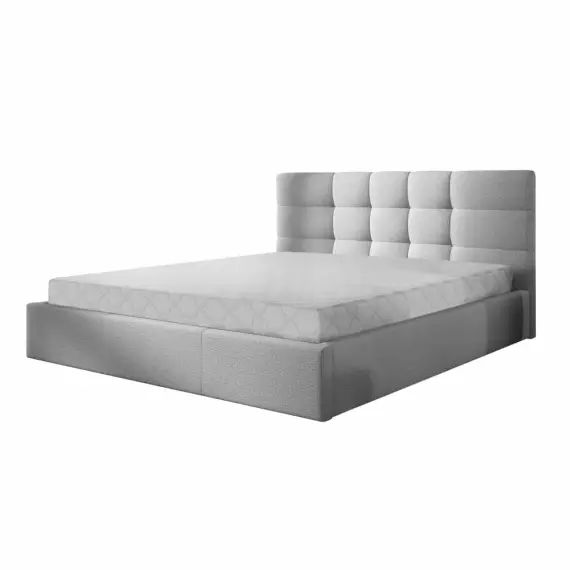 Lit coffre 180×200 gris clair
