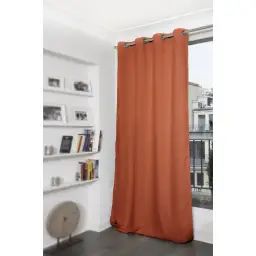 Rideau thermique occultant orange 140×260