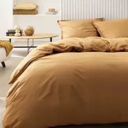Parure de lit en coton ambre 260×240 Made in France