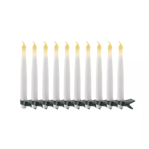 Set de 10 Bougies LED Carolin H 15cm à Piles