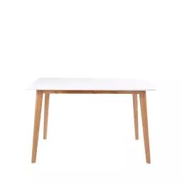 Vojens – Table à manger en bois 120x70cm – Couleur – Blanc