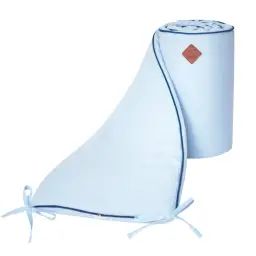 Tour de lit universel en gaze de coton  Bleu