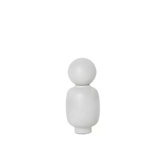 Vase Vases en Céramique, Grès émaillé – Couleur Blanc – 24.99 x 24.99 x 26 cm