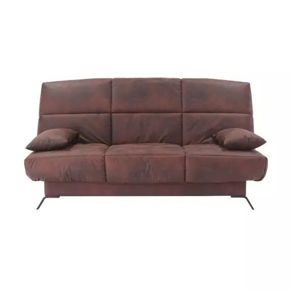 Banquette lit clic clac INDUS tissu gobi marron