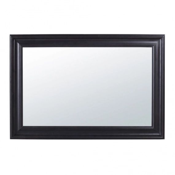 Miroir en paulownia noir à moulures 95×140