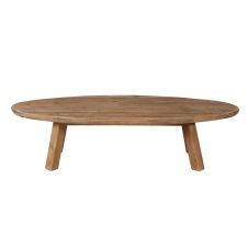 Table basse ovale en pin recyclé 140 cm