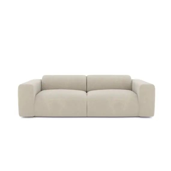 Canapé 3 places velours texturé beige