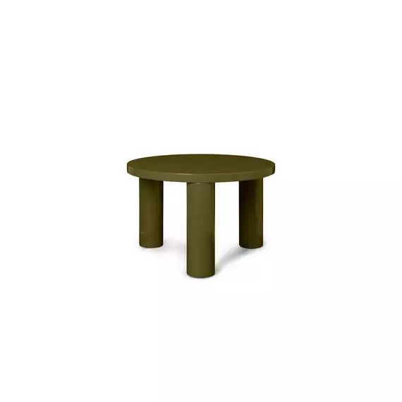 Table basse Post en Bois, MDF laqué – Couleur Vert – 67.61 x 67.61 x 41.4 cm