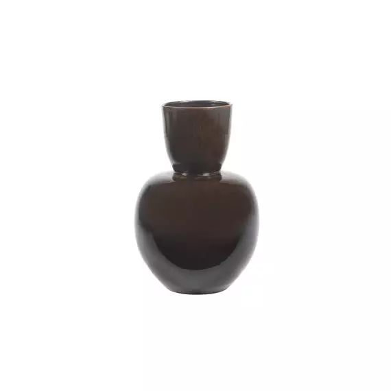 Vase Pure en Céramique, Grès – Couleur Marron – 28 x 28 x 45 cm – Designer Pascale Naessens