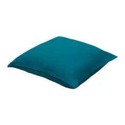 Coussin extérieur en coton bleu canard 60x60cm