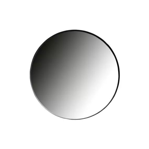 Miroir rond 115cm contour métal noir