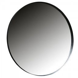 Miroir rond 115cm contour métal noir