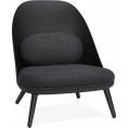 image de fauteuils scandinave Fauteuil design scandinave large rembourré noir