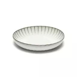 Assiette creuse Inku en Céramique, Grès émaillé – Couleur Blanc – 18.17 x 18.17 x 4.5 cm – Designer Sergio Herman