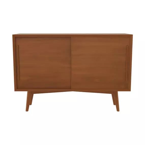Petit buffet 2 portes coulissantes en teck