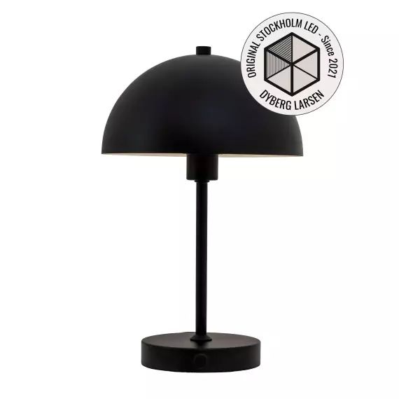 Lampe de table en métal noir mat, h 30 cm d 20 cm