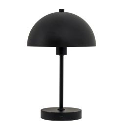 Lampe de table en métal noir mat, h 30 cm d 20 cm