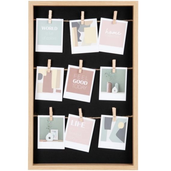 Pêle-mêle noir et beige 30×45