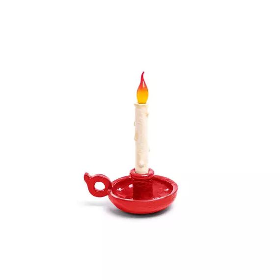 Lampe sans fil rechargeable Bugia en Plastique, Résine – Couleur Rouge – 28 x 30 x 31 cm – Designer Studio Job