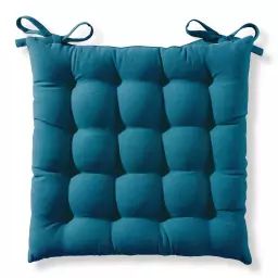 Lot de 2 galettes de chaise bleu 40×40 en polyester