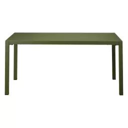 Table de jardin 160cm métal vert foncé
