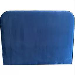 Tête de lit en velours bleu 145 cm