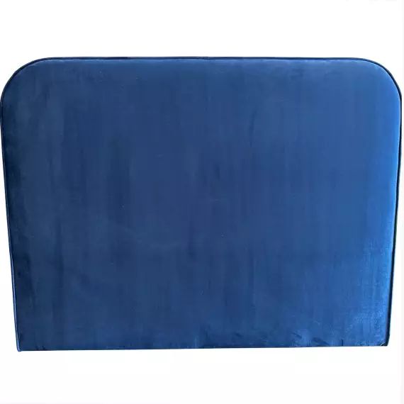 Tête de lit en velours bleu 145 cm