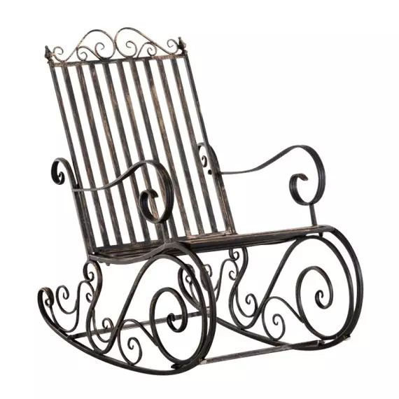 Chaise à bascule d&rsquo;extérieur en métal Bronze