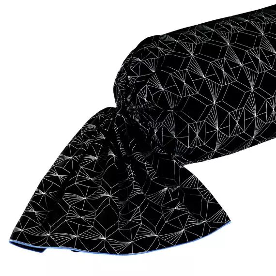 Taie de traversin satin 43×210 cm noir