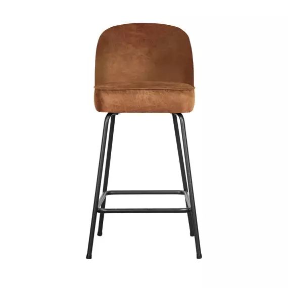 Tabouret de bar en simili 65cm cognac