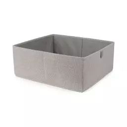 Panier de rangement tissu gris 42x36cm