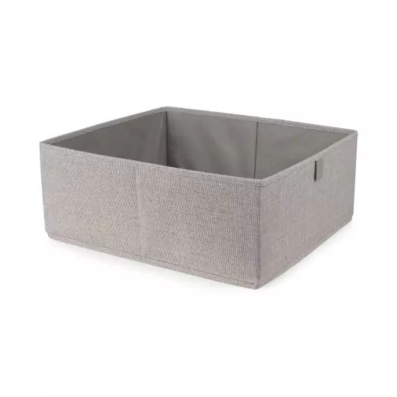 Panier de rangement tissu gris 42x36cm