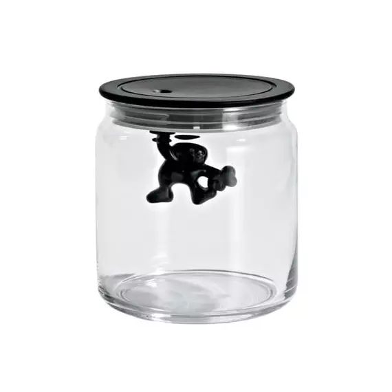 Bocal hermétique Gianni en Plastique, Résine thermoplastique – Couleur Noir – 12 x 11 x 12 cm – Designer Mattia Di Rosa